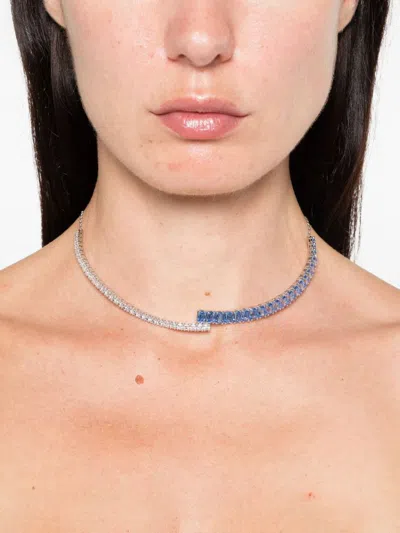 Swarovski Matrix Choker Necklace In Silver