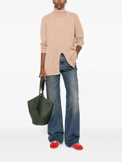 Twinset Long-sleeve Turtleneck Sweater In Neutral