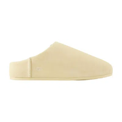 Ugg Elea Slip-on Cream Leather Slippers In Animal Print