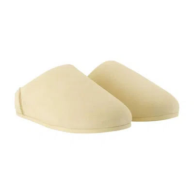 Ugg Elea Slip-on Cream Leather Slippers In Animal Print