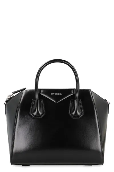 Givenchy Small Leather Shoulder Bag With Structured Silhouette In Black