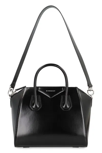 Givenchy Small Leather Shoulder Bag With Structured Silhouette In Black