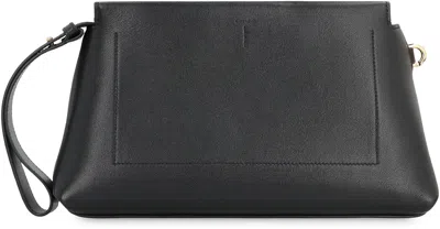 Givenchy Top Handle Smooth Finish Clutch Bag In Black