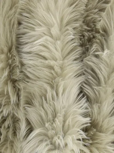 The Latest Cropped Faux Fur Jacket With Plush Texture In Gray