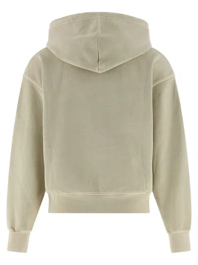 Carhartt Hooded Sweatshirt Featuring Ribbed Cuffs And Hem In Neutral