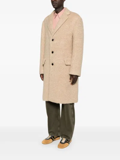 Dries Van Noten Rustic Coat In Neutral