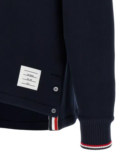 Thom Browne Rwb Tape Hoodie Sweatshirt Blue In Blue