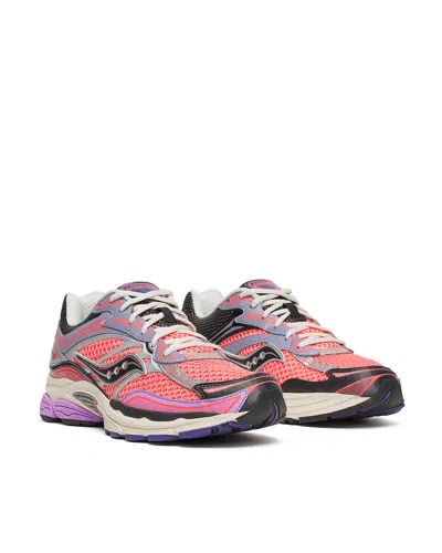 Saucony Mens Progrid Omni 9 Woven Trainers Pink Purple In Multi