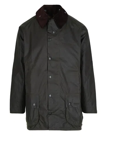 Barbour Giubbino Beaufort Wax Archive Olive In Black