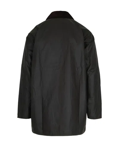 Barbour Giubbino Beaufort Wax Archive Olive In Black