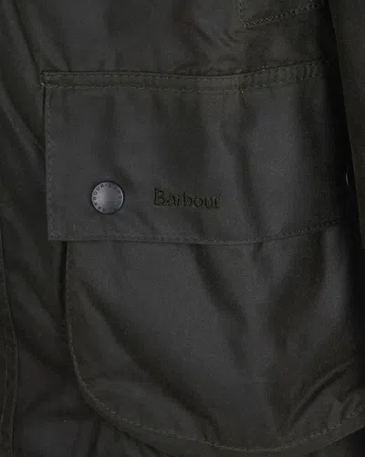 Barbour Giubbino Beaufort Wax Archive Olive In Black