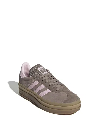 Adidas Originals Gazelle Bold Suede Platform Sneakers In Brown