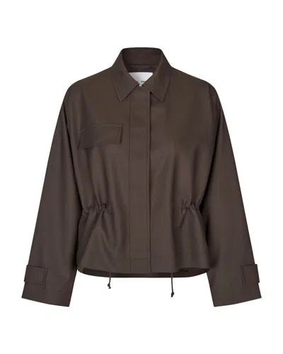 Samsoe & Samsoe Salixa 14930 Jacket In Black Coffee In Brown