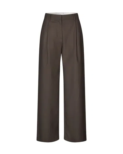 Samsoe & Samsoe Pantalone Saagneta 14930 Black Coffee In Brown