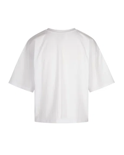 Diesel T-shirt T-buxt-crop-od White In White