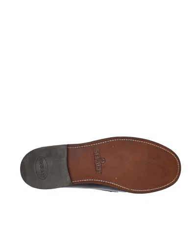 Sebago Classic Dan Almond-toe Full-grain Brushed Leather Loafers In Black