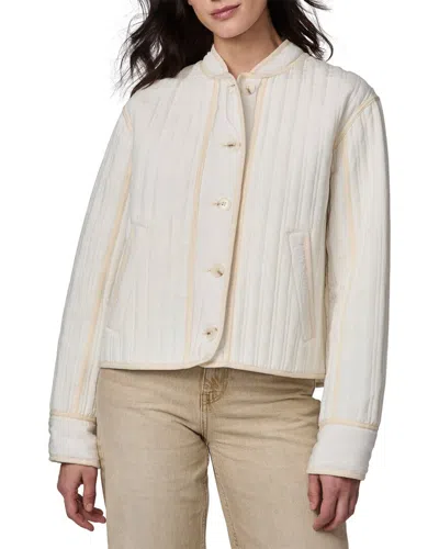 Bernardo Textured Quilted Button-up Jacket In Neutral