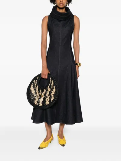 Jacquemus Sleeveless A-line Dress In Blue