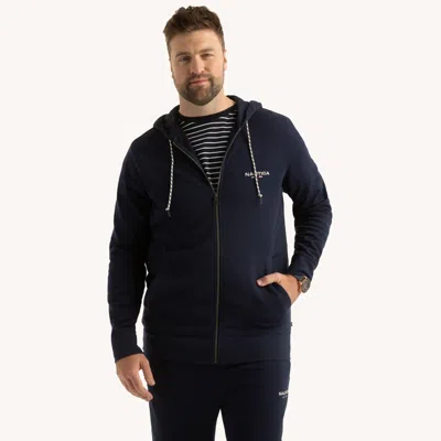 Nautica Mens Big & Tall Full-zip Fleece Hoodie In Black