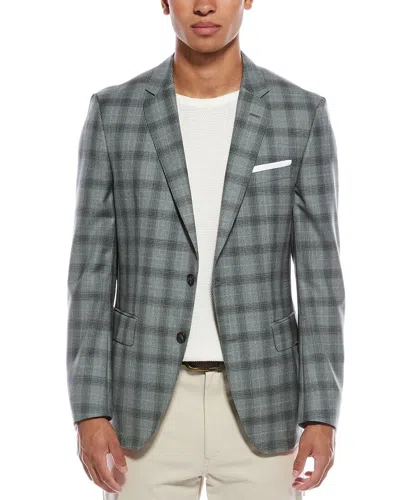 Hugo Boss Hutson Wool Blazer In Gray