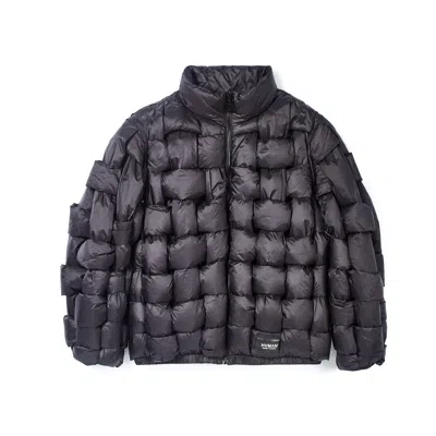 Hvman Quilted Nylon Puffer Jacket In Black