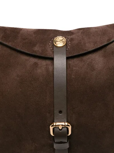 Etro Pegaso Coin Suede Crossbody Bag