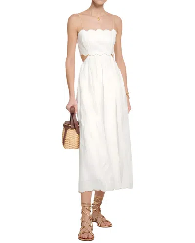 Linda Charm Linen Dress In White