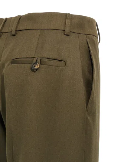 Stella Mccartney Shiny Tailoring Loose Trousers In Green