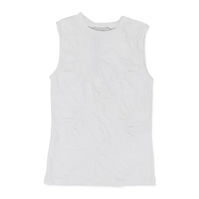 Coperni White Blanc Optique Patchwork Embroidered Jersey In White