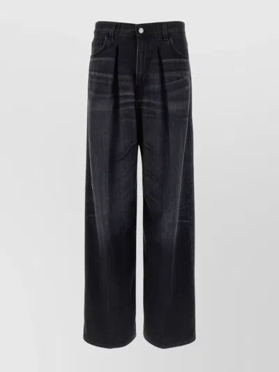 Haikure Candy High-rise Wide-leg Jeans In Black