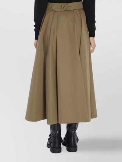 Burberry "brenda" Midi Skirt In Brown