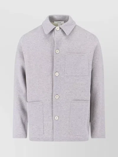 Lardini Versatile Jacket With Chest And Side Pockets In Gray