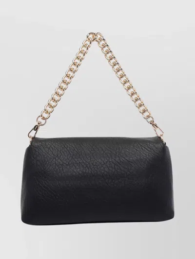 Liu •jo Medium Lapuffy Shoulder Bag With Chain Strap In Black