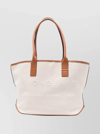 Hogan Small Script Embossed-logo Tote Bag