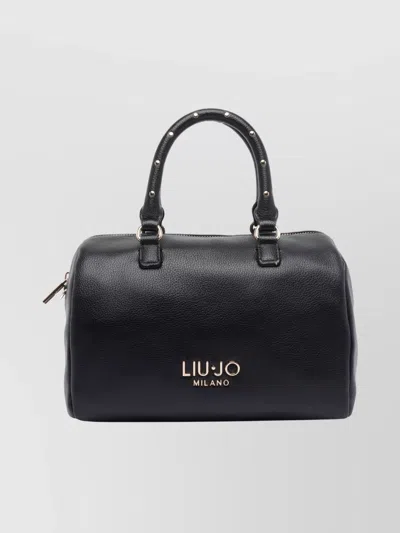 Liu •jo Cross-body Satchel Studded Handles In Black