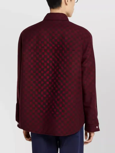 Gucci Blue Jacket With Classic Collar And Reversible Design In Cotton Man In Blue