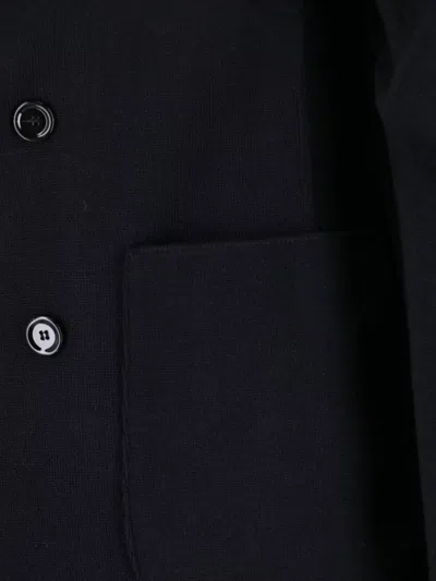 Lardini Double-breasted Blazer Featuring Notch Lapel In Black