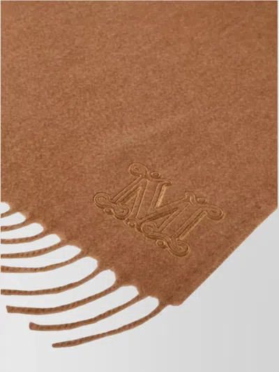 Max Mara Fringed Edge Scarves For Stylish Looks In Brown
