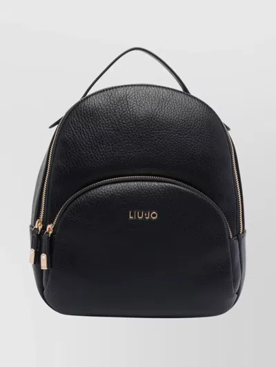 Liu •jo Versatile Backpack Featuring Adjustable Straps In Black