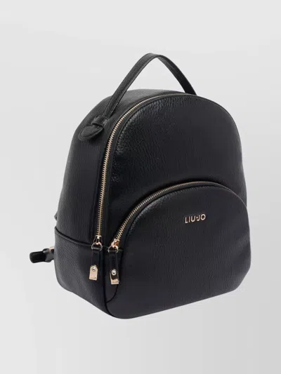 Liu •jo Versatile Backpack Featuring Adjustable Straps In Black