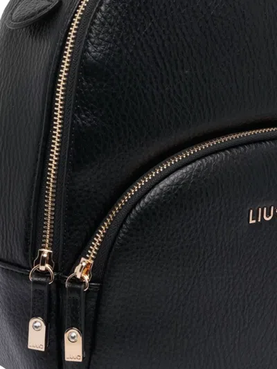 Liu •jo Versatile Backpack Featuring Adjustable Straps In Black