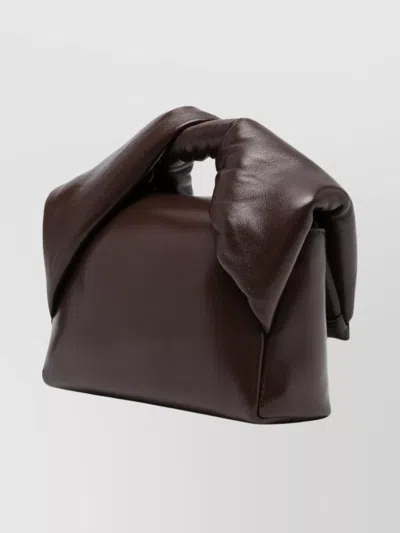 Jw Anderson Borsa A Mano Twister Media In Nappa Cioccolato Donna In Brown