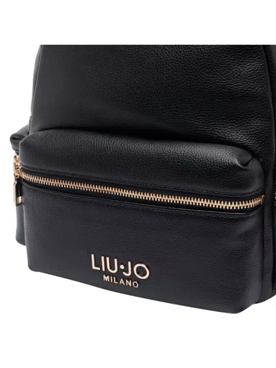 Liu •jo Versatile Backpack Featuring Multiple Pockets In Black