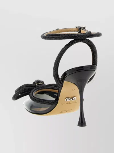 Mach&mach Matilda Embellished Embroidered Mesh Pumps In Black