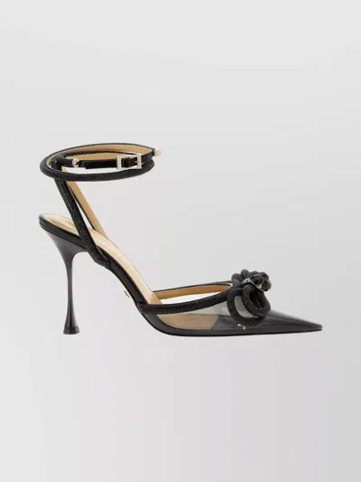 Mach&mach Matilda Embellished Embroidered Mesh Pumps In Black