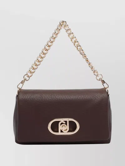 Liu •jo Liu Jo Textured Dark Brown Shoulder Bag In Brown