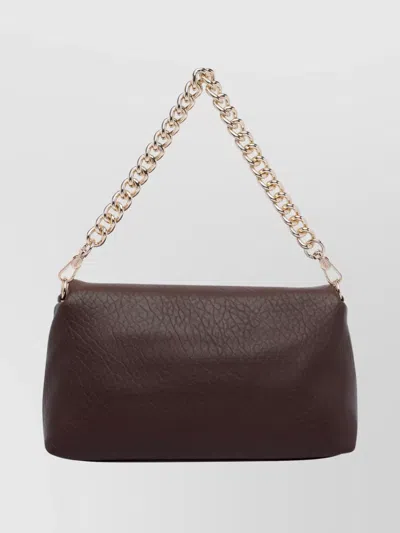 Liu •jo Liu Jo Textured Dark Brown Shoulder Bag In Brown
