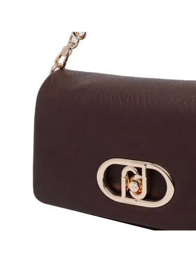 Liu •jo Liu Jo Textured Dark Brown Shoulder Bag In Brown