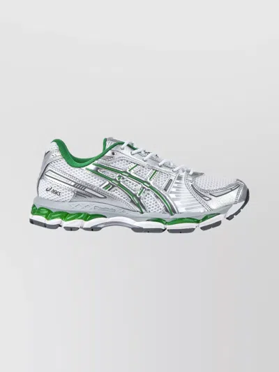 Asics Breathable Mesh And Synthetic Leather Sneakers In White