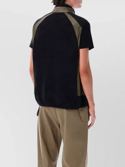 Roa Polartech Vest Featuring Contrast Panels In Black